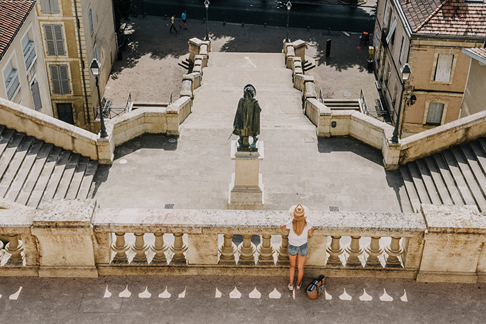 Monumental staircase_statue of Artagnan_Auch