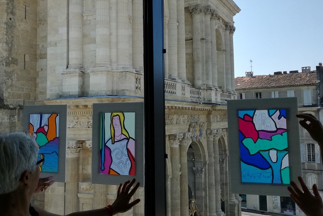 Réalisation vitraux à l'atelier du maître verrier