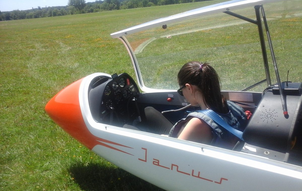 dans un planeur à Auch dans un planeur à Auch