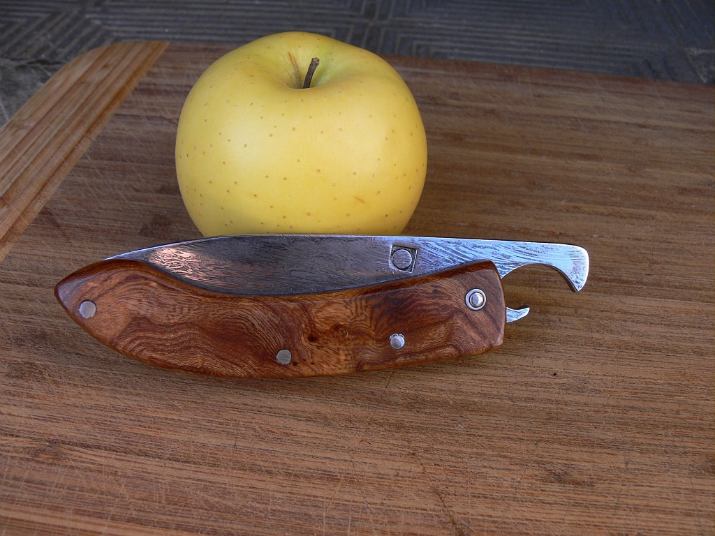 Knife and apple